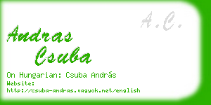 andras csuba business card